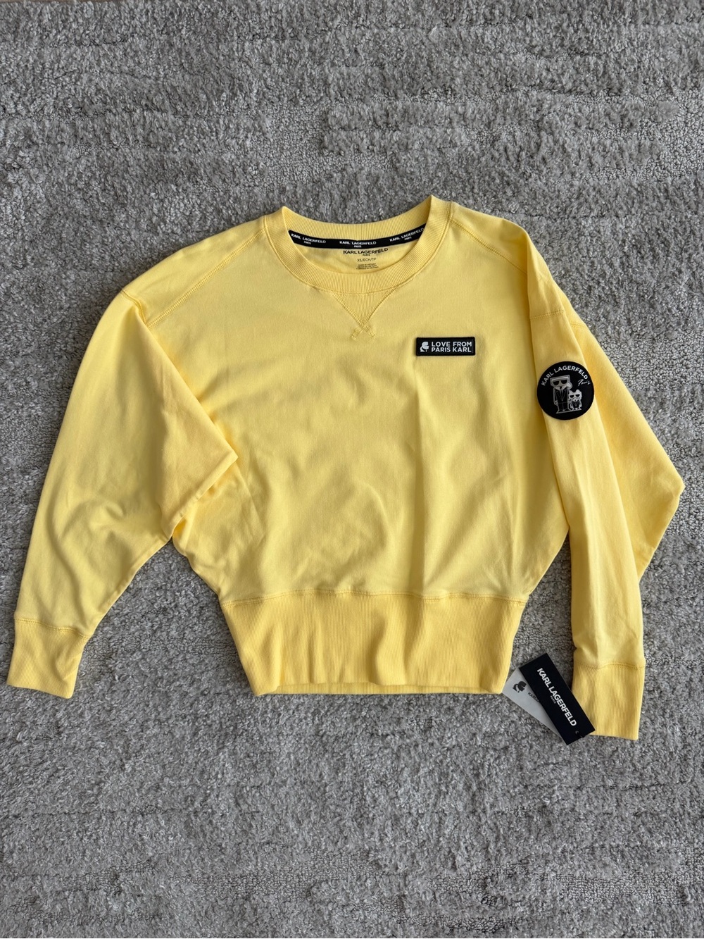 NWT Karl Lagerfeld Size XS Patch Sweatshirt